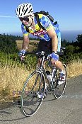 Hitting the top of the Fort Ross climb